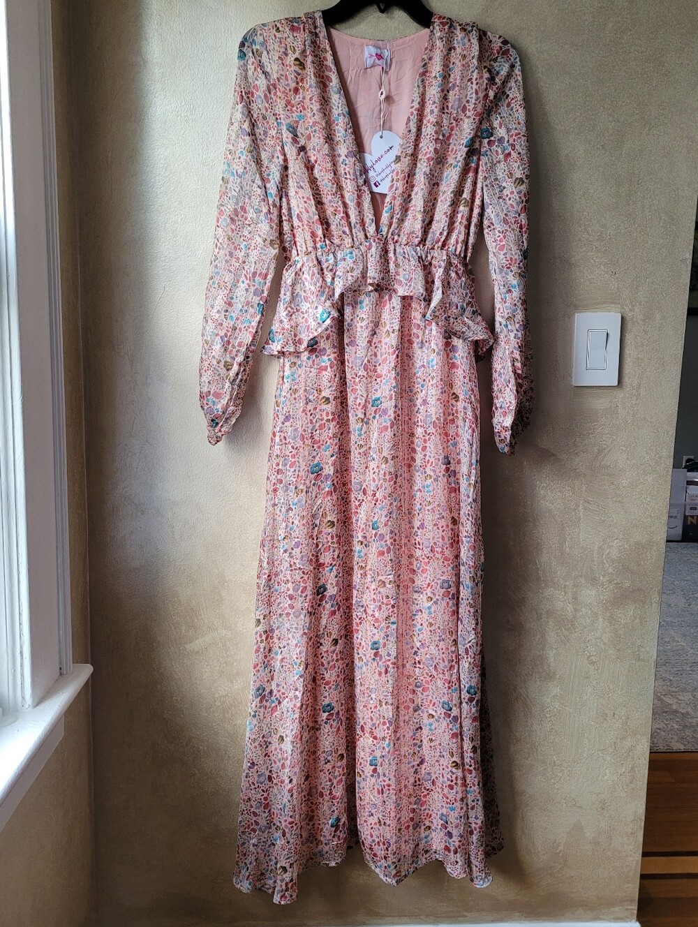 NWT BUDDY LOVES EDEN FLORAL METALLIC DRESS - Picture 4 of 7